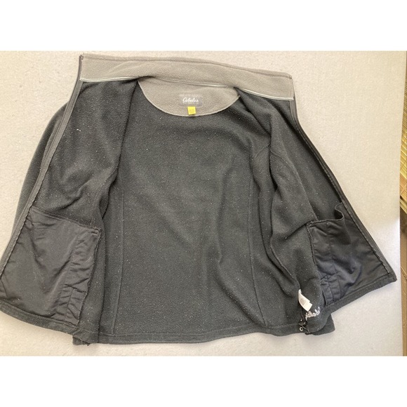 Cabelas Fleece Jacket Mens 2XL Black Full Zip Long Sleeve Outdoors Casual XXL - Picture 11 of 11